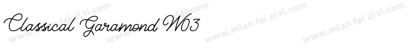 Classical Garamond W03字体转换
